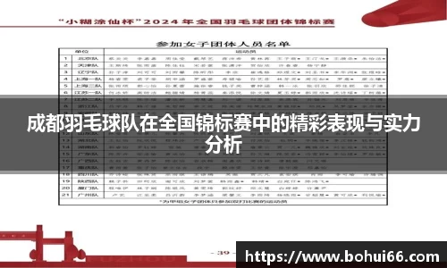 成都羽毛球队在全国锦标赛中的精彩表现与实力分析