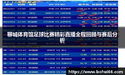 聊城体育馆足球比赛精彩直播全程回顾与赛后分析